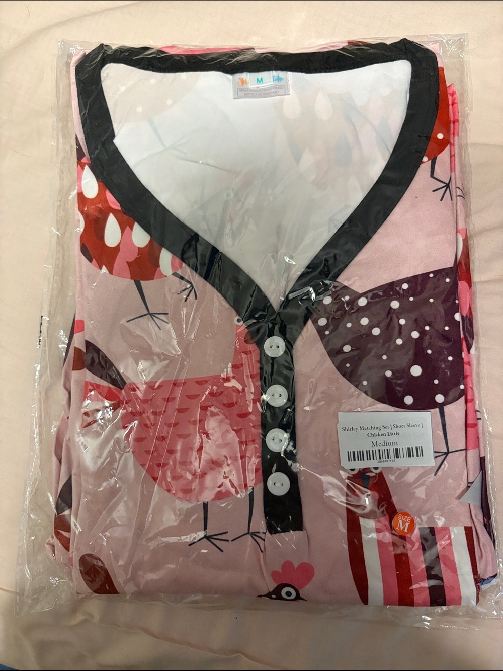 Women’s Shirley and Stone Chicken Print Pajamas - Medium